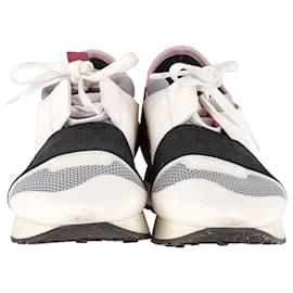 Balenciaga-Balenciaga Race Runner Trainers in Multicolor Leather and Mesh-Multiple colors