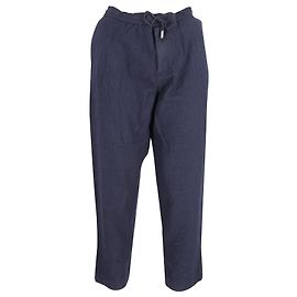 Autre Marque Sig. Pantaloni con coulisse P in lana blu navy Blu Blu navy