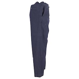 Autre Marque-Sig. Pantaloni con coulisse P in lana blu navy-Blu,Blu navy