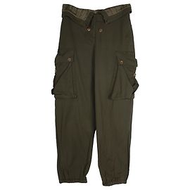 Calça cargo estilizada vintage Alexander Mcqueen em algodão verde oliva Verde Verde oliva