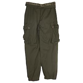 Alexander Mcqueen-Pantalones cargo estilizados vintage de Alexander Mcqueen en algodón verde oliva-Verde,Verde oliva
