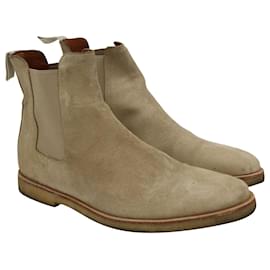 Autre Marque-Common Projects Chelsea Boots in Beige Suede-Beige