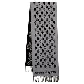 Ribbon Reverse Schal – Alexander Mcqueen – Wolle – Grau Grau