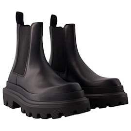 Dolce & Gabbana-Chelsea Boots - Dolce&Gabbana - Leather - Black-Black