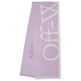 Off White-Logo Pixel Scarf - Off White - Wool - Purple/white-Purple