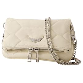 Zadig & Voltaire-Hobo Rock Nano Bag - Zadig & Voltaire - Leather - White-Beige