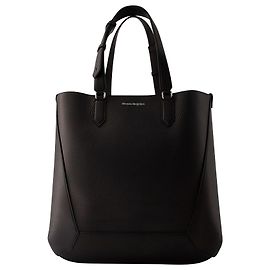 Sac cabas moyen The Edge - Alexander Mcqueen - Cuir - Noir Noir