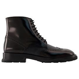 Stivaletti Stringati - Alexander Mcqueen - Pelle - Nero Nero
