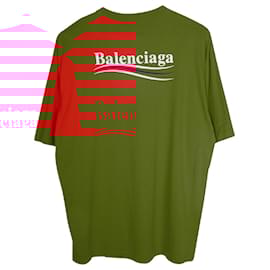 Balenciaga-Balenciaga Political Campaign Logo T-shirt in Red Cotton-Red