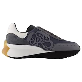 Alexander Mcqueen-Baskets Sprint Runner - Alexander Mcqueen - Toile - Multi-Gris