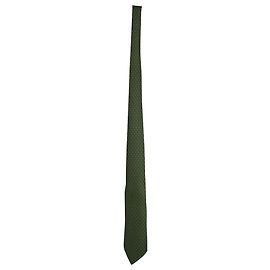 Hermès Hermes Printed Necktie in Green Silk Green