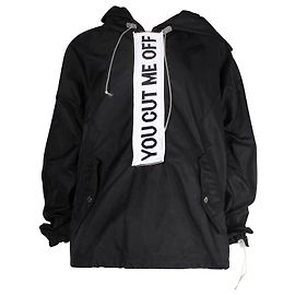 Off White Giacca con cappuccio Off-White Anorak 'You Cut Me Off' in nylon nero Nero