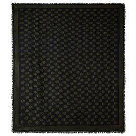 Sciarpa Biker - Alexander Mcqueen - Cotone - Nera/Cachi Nero