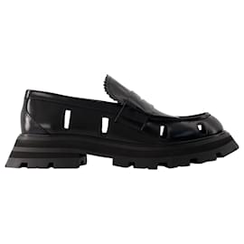 Alexander Mcqueen-Wander Ankle Boots - Alexander Mcqueen - Black/White - Leather-Black