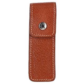 Hermès Hermes Chewing Gum Case / Lipstick Holder in Tan Leather Brown Beige