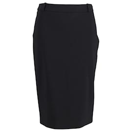 Michael Kors-Michael Kors Pencil Skirt in Black Lana Vergine-Black