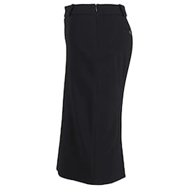 Michael Kors-Michael Kors Pencil Skirt in Black Lana Vergine-Black