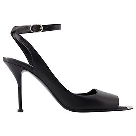 Sandali Punk - Alexander Mcqueen - Pelle - Neri/argento Nero