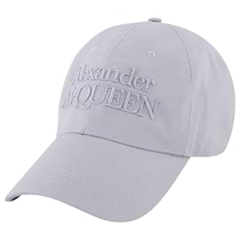 Alexander Mcqueen-Gorra con logo - Alexander Mcqueen - Algodón - Gris claro-Gris