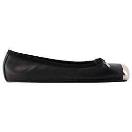 Punk Ballet Flats - Alexander Mcqueen - Leather - Black/silver Black