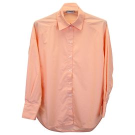 Camicia oversize con bottoni Sandro Paris in cotone pesca Pesca