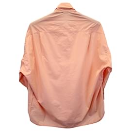 Sandro-Sandro Paris – Übergroßes Hemd mit Knöpfen aus pfirsichfarbener Baumwolle-Angeln
