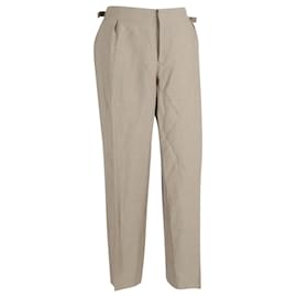 Emporio Armani-Pantalon coupe droite Emporio Armani en laine beige-Beige