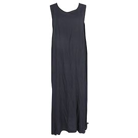 Vestido maxi sem mangas Ann Demeulemeester em rayon preto Preto