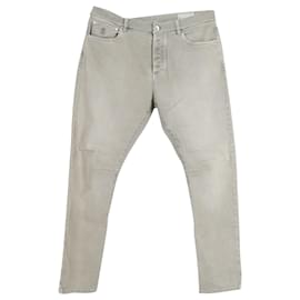 Brunello Cucinelli-Brunello Cucinelli Regular Fit Denim Jeans in Grey Cotton-Grey