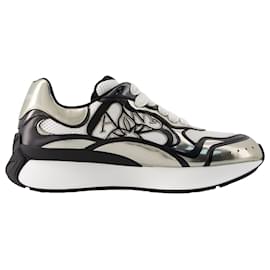 Alexander Mcqueen-Sprint Runner Sneakers – Alexander Mcqueen – Leder – Beige/Schwarze Farbe-Braun,Beige