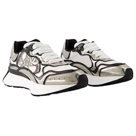 Alexander Mcqueen-Sprint Runner Sneakers – Alexander Mcqueen – Leder – Beige/Schwarze Farbe-Braun,Beige