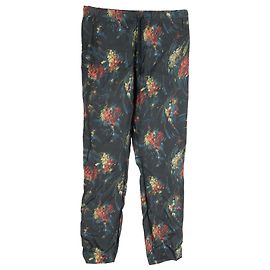 Calça Dries Van Noten Floral em Viscose Preta Preto