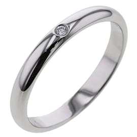 Cartier-platinum 1895 Diamond Wedding Ring B4057700-Silvery