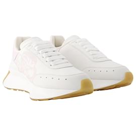 Alexander Mcqueen-Tênis Sprint Runner - Alexander Mcqueen - Couro - Branco-Branco