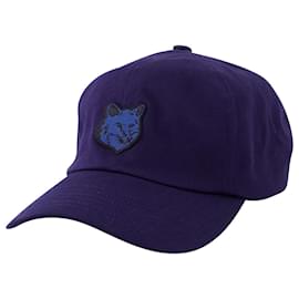 Autre Marque-Cappellino con testa di volpe - Maison Kitsune - Cotone - Blu-Blu