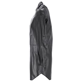 Rick Owens-Rick Owens Shirt Jacket in Black Leather-Black