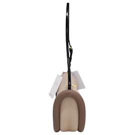 JW Anderson-J.W. Anderson Bumper-15 Shoulder Bag in Brown and Taupe Lambskin Leather-Brown