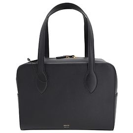Bolsa Khaite Maeve Box em couro de bezerro preto Preto