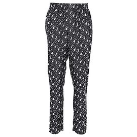 Calça de pijama estampada Dolce & Gabbana em seda preta Outro