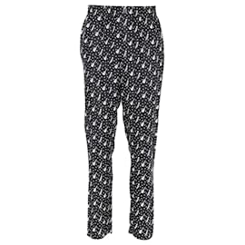 Dolce & Gabbana-Dolce & Gabbana Printed Pajama Bottoms in Black Silk-Other