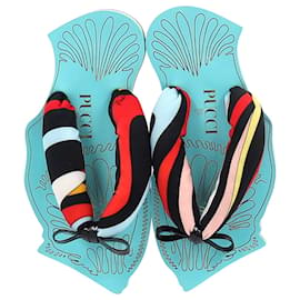 Emilio Pucci-Emilio Pucci Marmo Print Scuba Sandals In Multicolor Rubber-Multiple colors