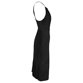 Ba&Sh-Ba&Sh Low-Back Sleeveless Midi Dress in Black Viscose-Black