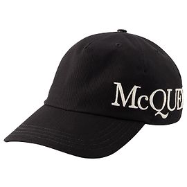 Boné oversize - Alexander Mcqueen - Algodão - Preto Preto