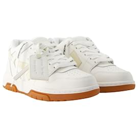 Off White-Baskets Out Of Office - Blanc Cassé - Cuir - Blanc-Marron,Beige