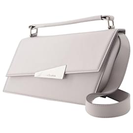 Acne-Distortion Mini Crossbody Bag - Acne Studios - Leather - Light Grey-Grey