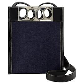 Alexander Mcqueen-Mini Tote Bag - Alexander Mcqueen - Leather - Denim/Black-Blue
