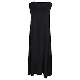 Dolce & Gabbana-Dolce & Gabbana Sleeveless Midi Dress in Black Viscose-Black