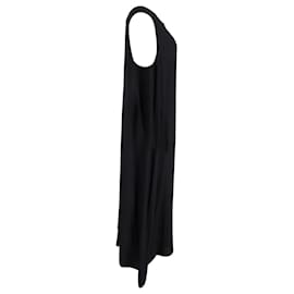 Dolce & Gabbana-Dolce & Gabbana Sleeveless Midi Dress in Black Viscose-Black