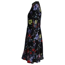 Erdem-Erdem Anna Floral Print Dress in Black Silk-Other