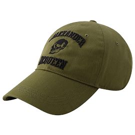 Gorra Varsity Skull - Alexander Mcqueen - Algodón - Caqui/De color negro Verde Caqui